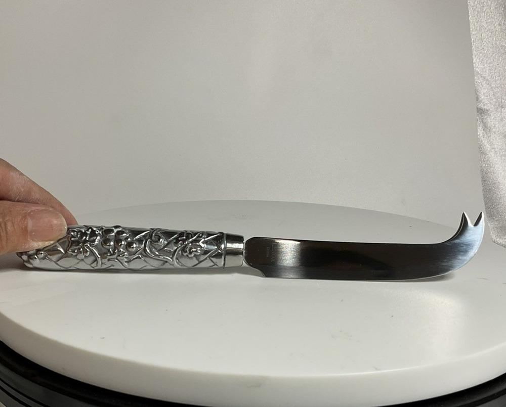 Lenox Grape Vine Stainless Steel Cheese Knife Two-Prong Tip 6.5”